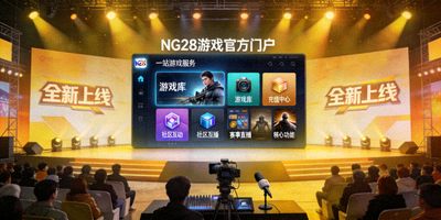 NG28游戏官方门户全新上线发布会现场图片，展示一站式游戏服务界面与核心功能模块