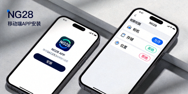 NG28移动端APP在手机上的安装与权限设置界面演示