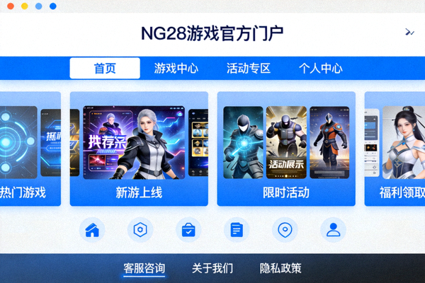 NG28游戏官方门户整体界面与功能概览示意图